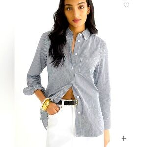 J.Crew classic-fit cotton poplin shirt in stripe